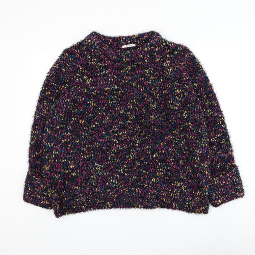 TU Womens Multicoloured Round Neck Geometric Polyester Pullover Jumper Size 16