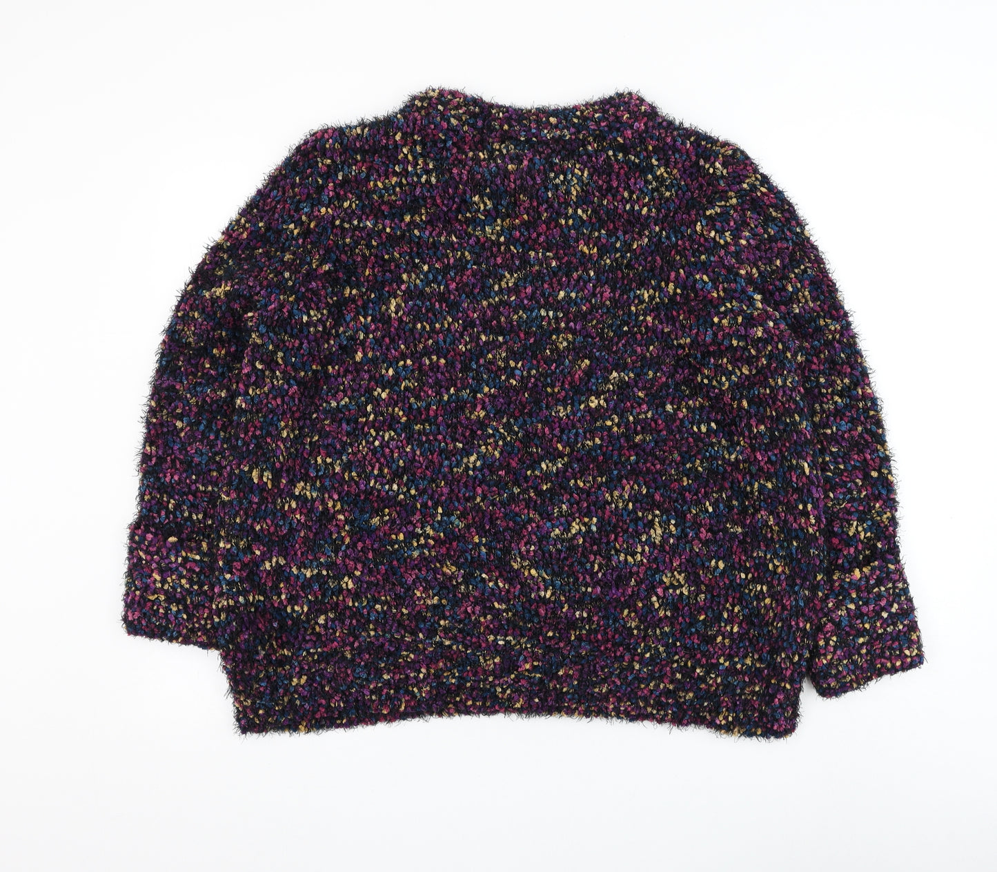 TU Womens Multicoloured Round Neck Geometric Polyester Pullover Jumper Size 16