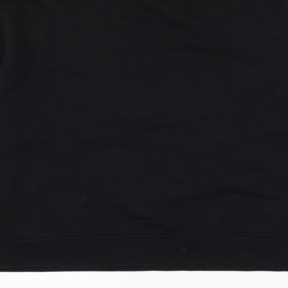River Island Womens Black Cotton Pullover Sweatshirt Size 14 Pullover
