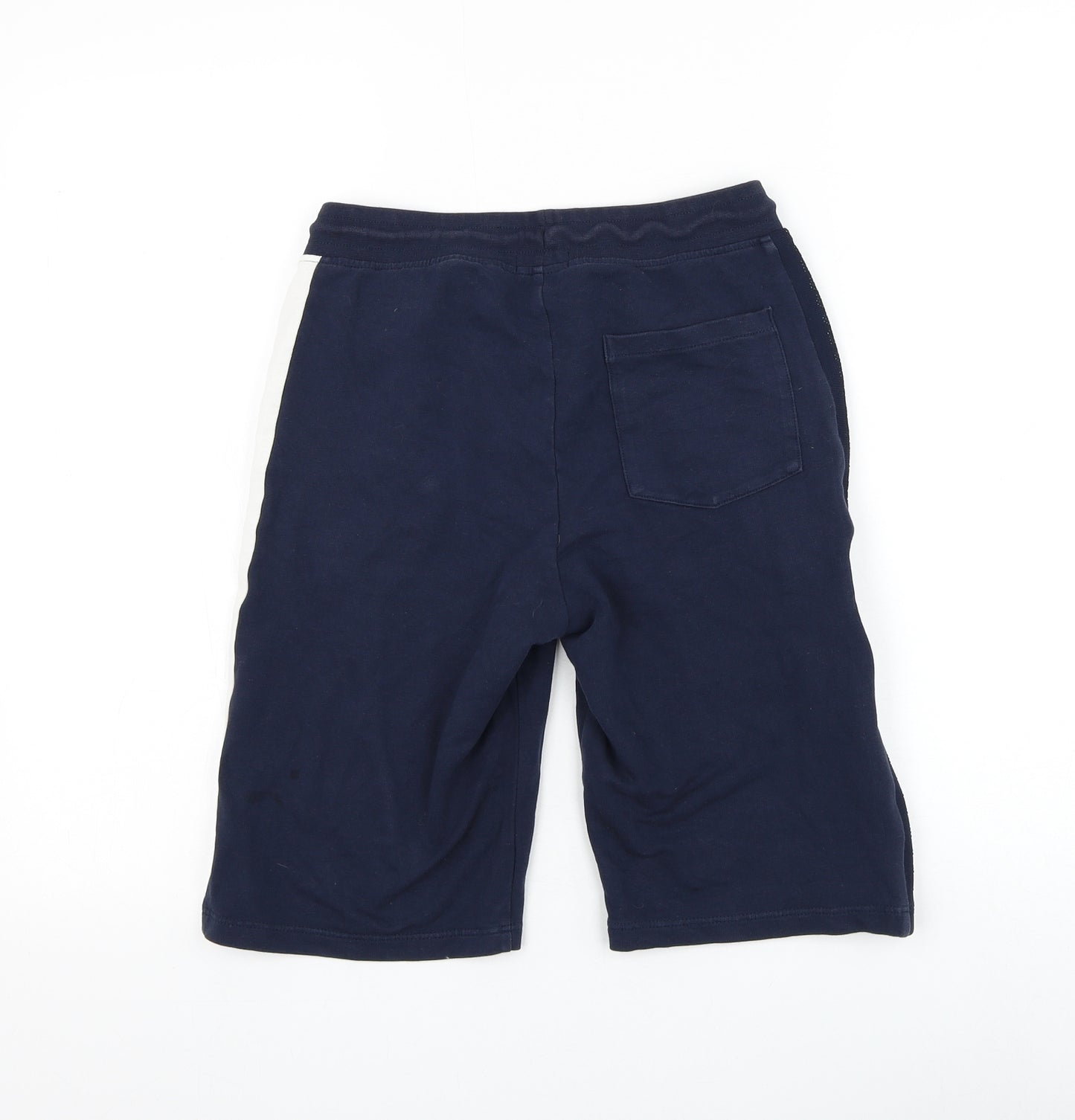Boss Boys Blue Cotton Sweat Shorts Size 14 Years Regular Drawstring