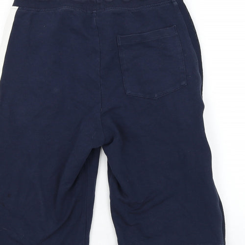 Boss Boys Blue Cotton Sweat Shorts Size 14 Years Regular Drawstring