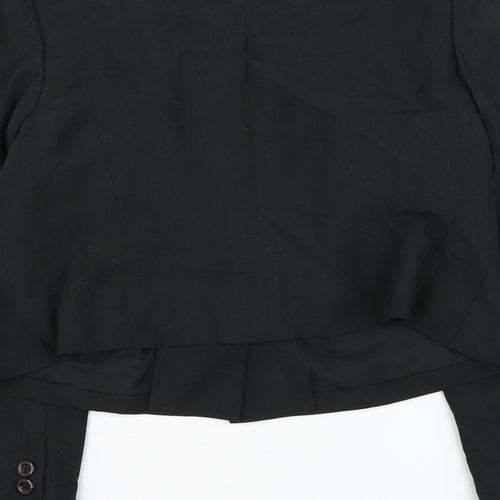 Preworn Womens Black Jacket Blazer Size M Button