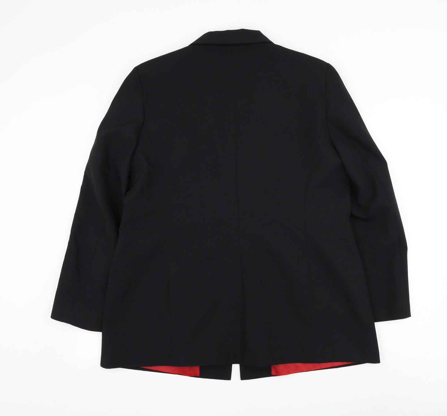 Essentials Womens Black Jacket Blazer Size 18 Button