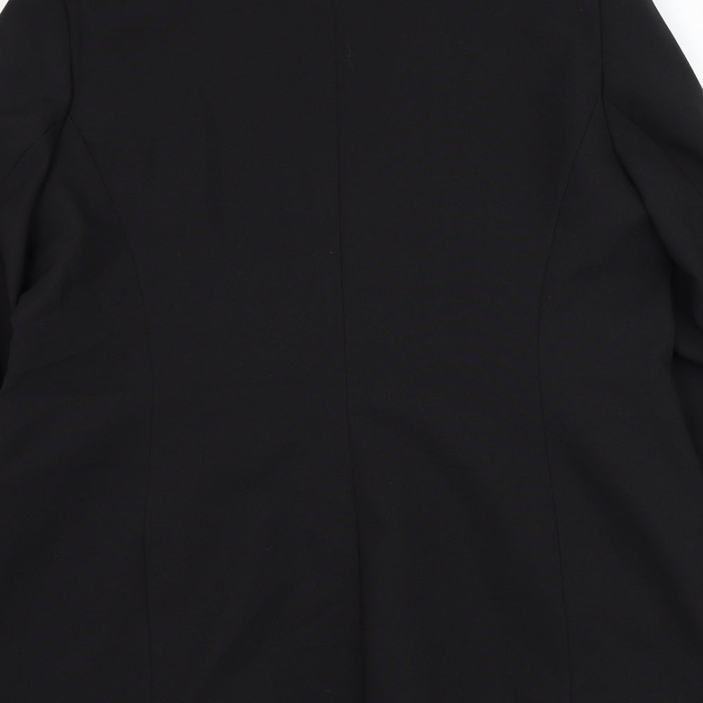 Essentials Womens Black Jacket Blazer Size 18 Button
