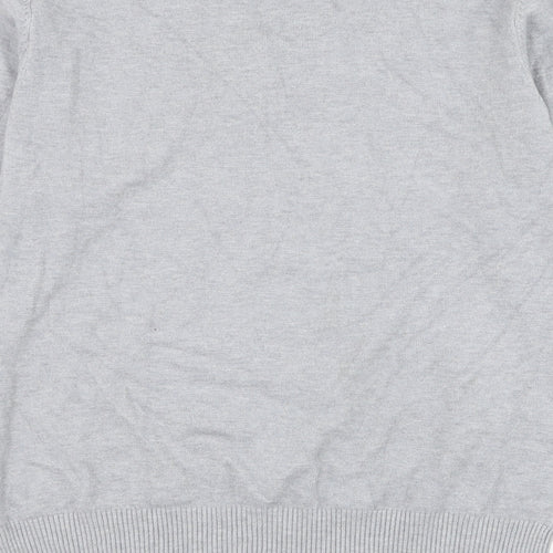 Preworn Womens Grey Round Neck Viscose Cardigan Jumper Size M