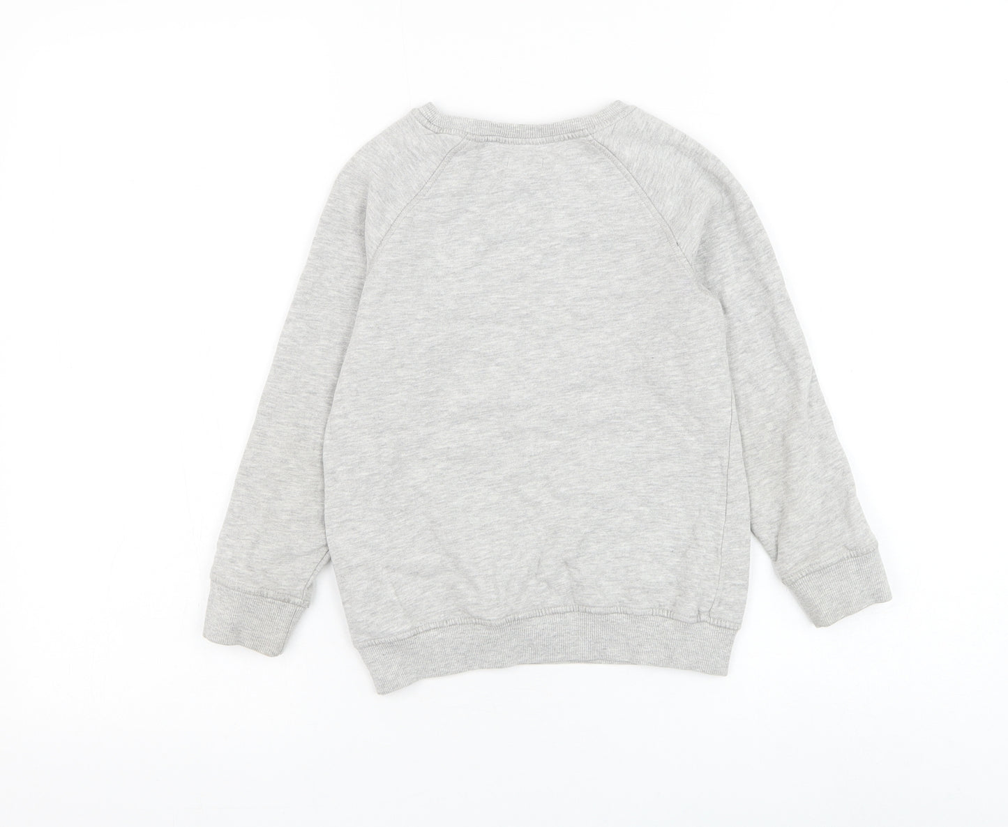 NEXT Girls Grey Cotton Pullover Sweatshirt Size 6 Years Pullover - Love