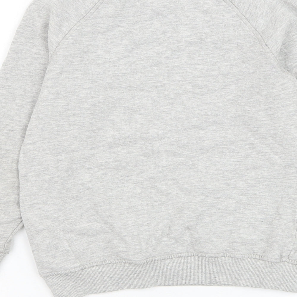 NEXT Girls Grey Cotton Pullover Sweatshirt Size 6 Years Pullover - Love