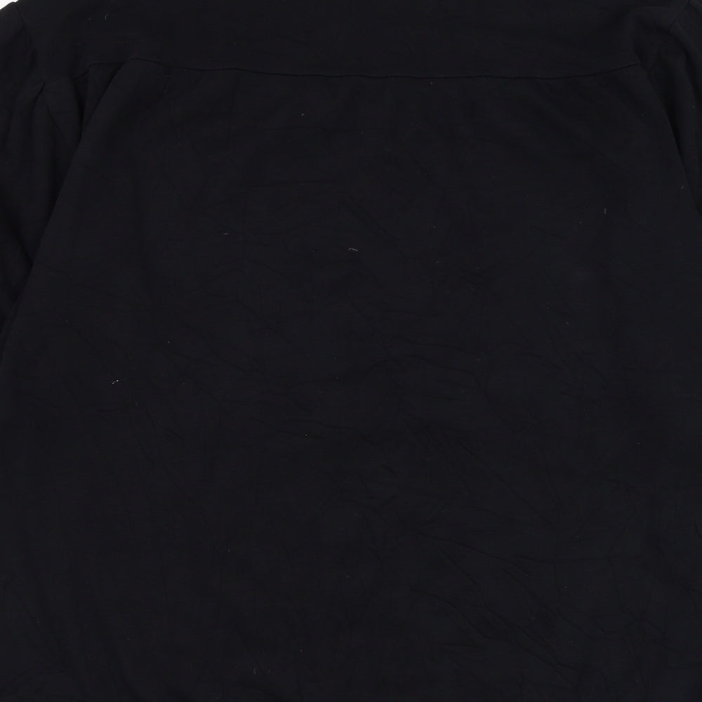 H&M Womens Black Mock Neck Cotton Pullover Jumper Size M