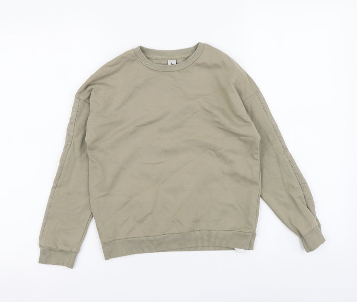 TU Girls Grey Cotton Pullover Sweatshirt Size 9 Years Pullover