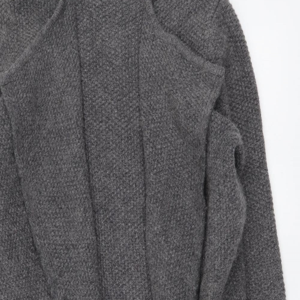 Boden Womens Grey V-Neck Acrylic Cardigan Jumper Size 8