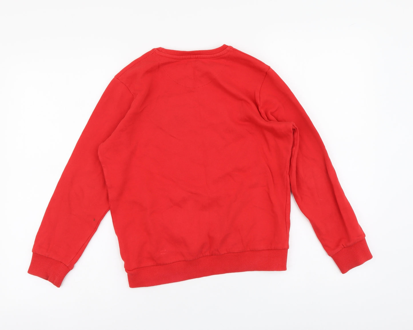 Marks and Spencer Boys Red Cotton Pullover Sweatshirt Size 9-10 Years Pullover - Minecraft