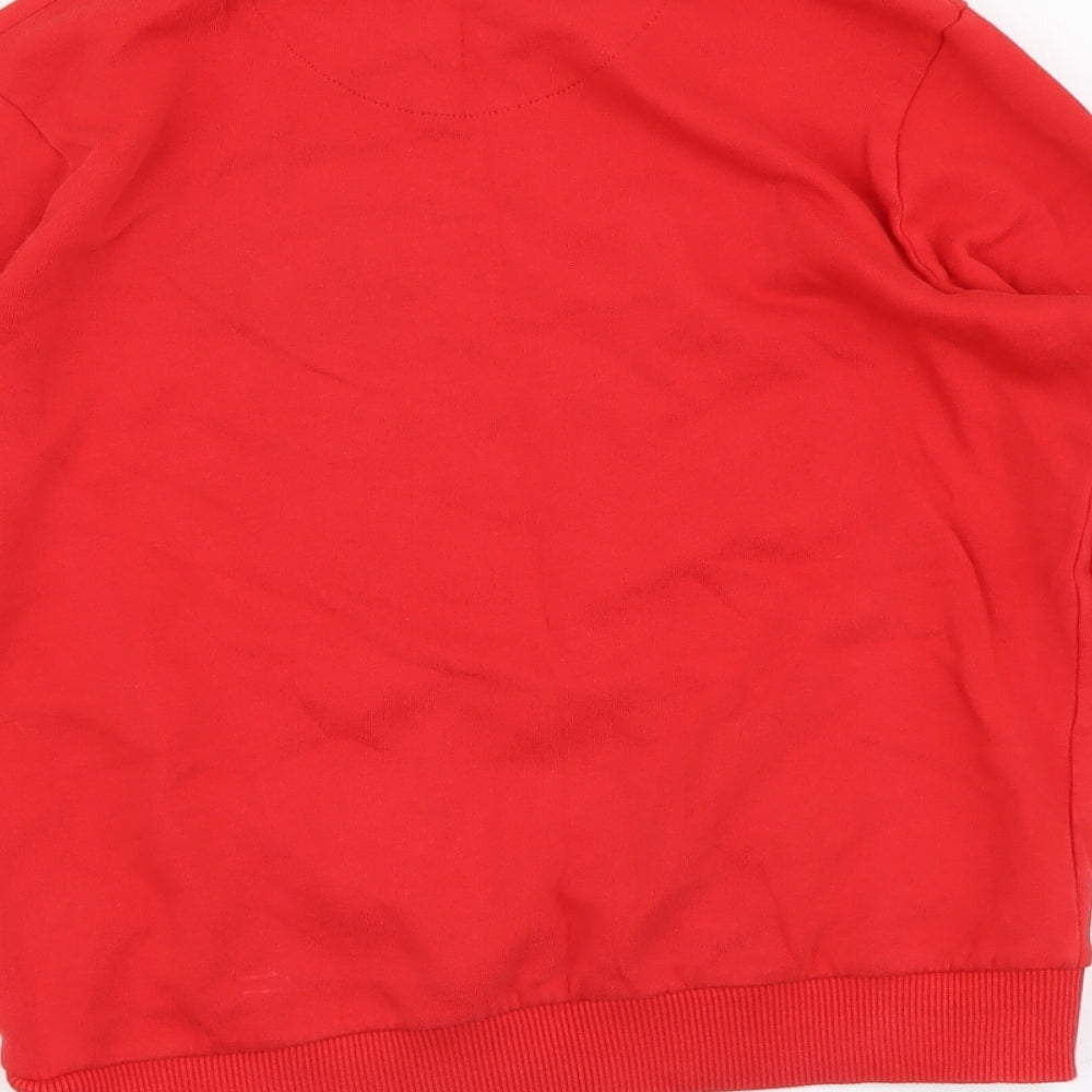 Marks and Spencer Boys Red Cotton Pullover Sweatshirt Size 9-10 Years Pullover - Minecraft