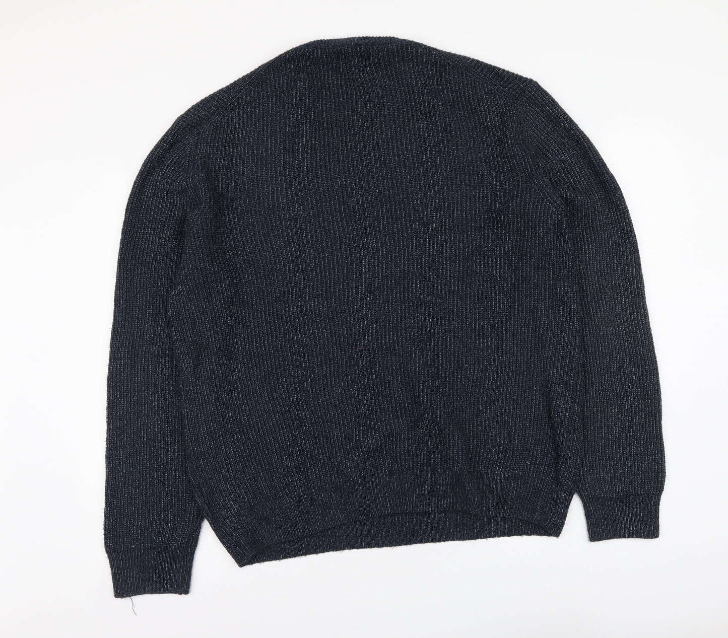 Marks and Spencer Mens Blue Round Neck Polyamide Pullover Jumper Size XL