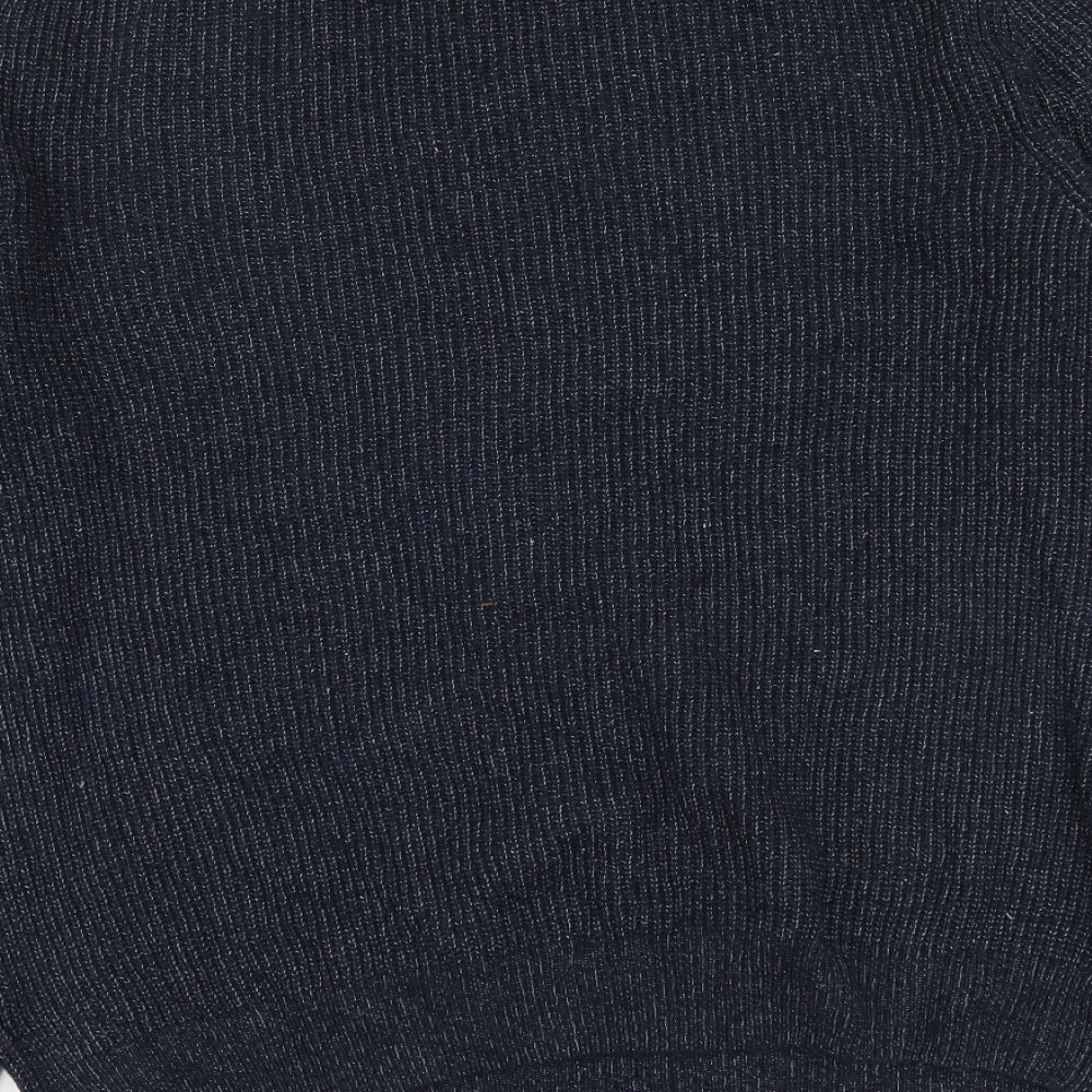 Marks and Spencer Mens Blue Round Neck Polyamide Pullover Jumper Size XL