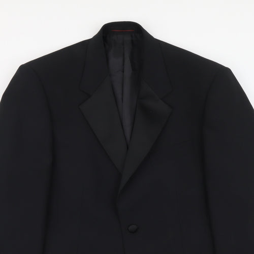 1860 Menswear Mens Black Polyester Jacket Suit Jacket Size M