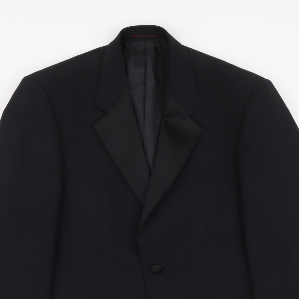 1860 Menswear Mens Black Polyester Jacket Suit Jacket Size M