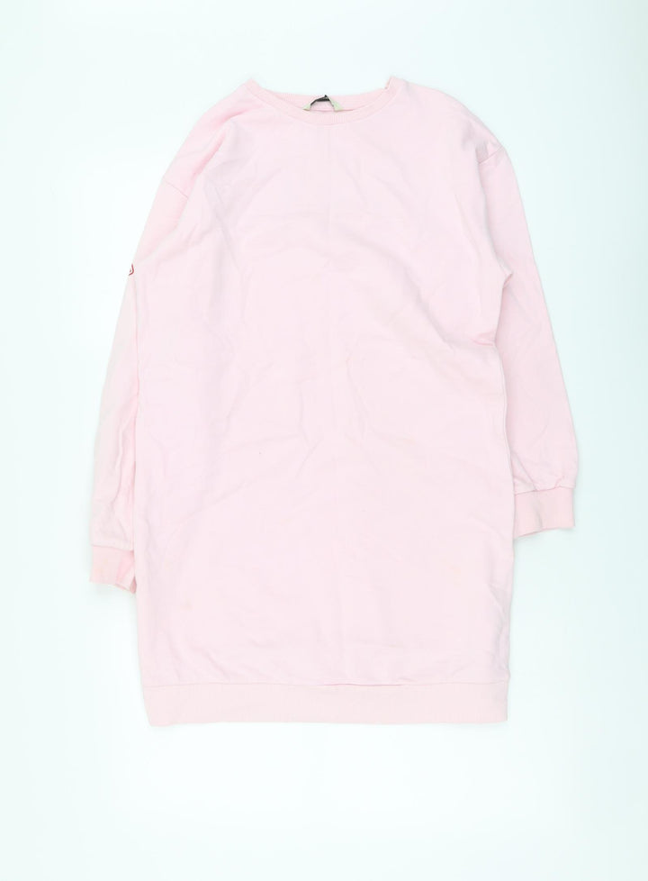 George Girls Pink Cotton Tunic Sweatshirt Size 12-13 Years Pullover