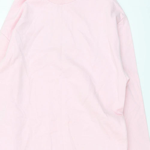 George Girls Pink Cotton Tunic Sweatshirt Size 12-13 Years Pullover