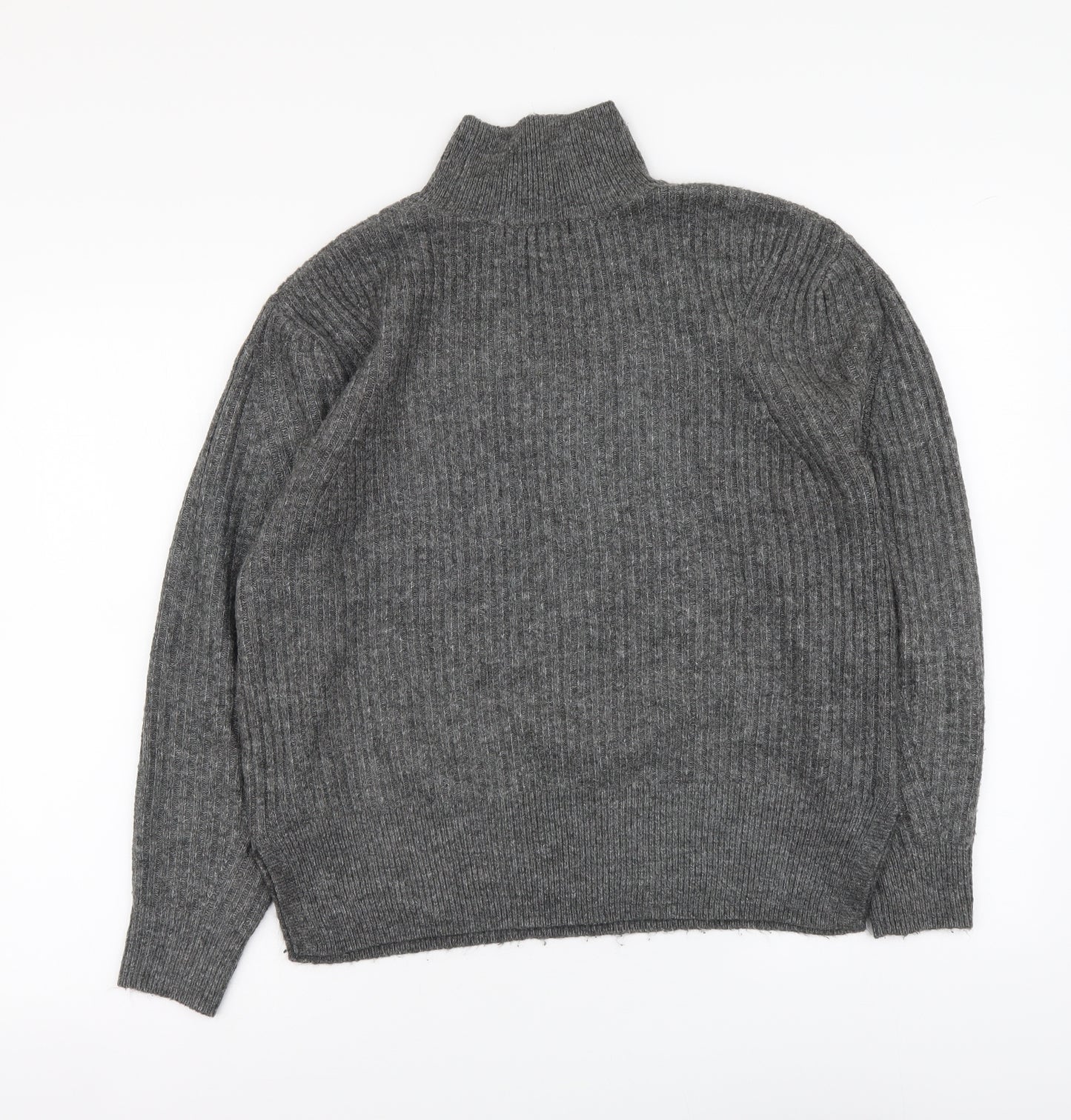 F&F Womens Grey High Neck Acrylic Pullover Jumper Size 6