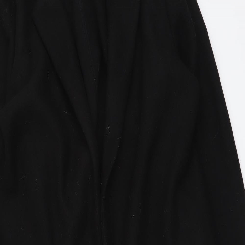 Zara Womens Black Pea Coat Coat Size XL Tie