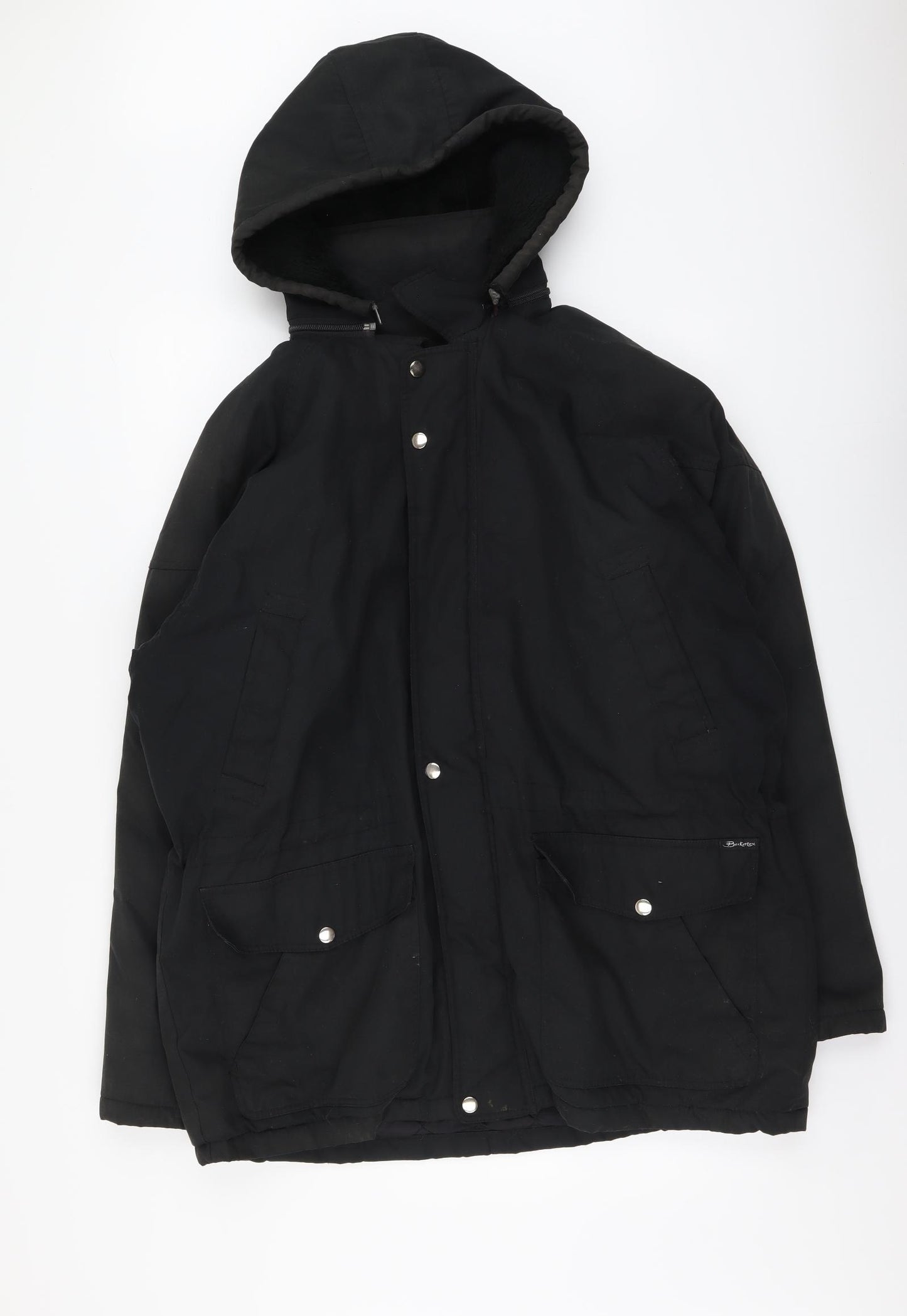 Berkertex Mens Black Jacket Coat Size L Zip