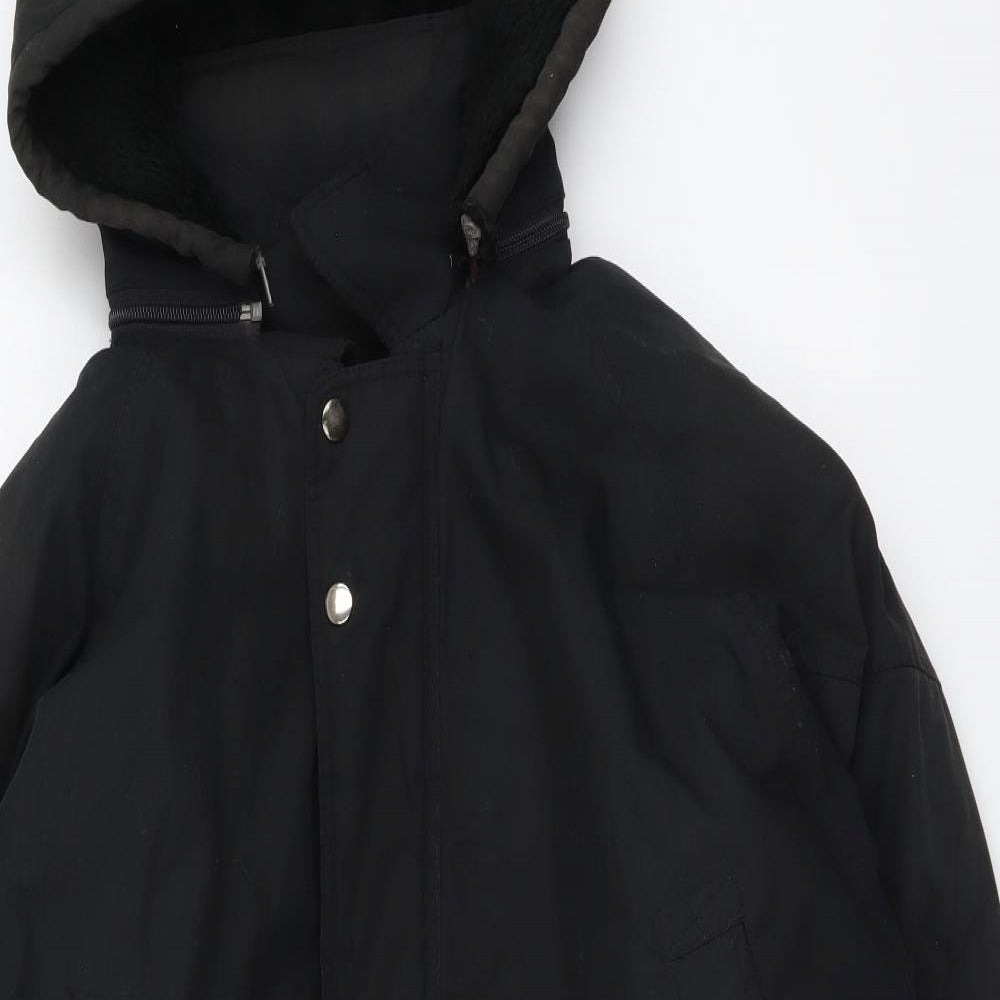 Berkertex Mens Black Jacket Coat Size L Zip