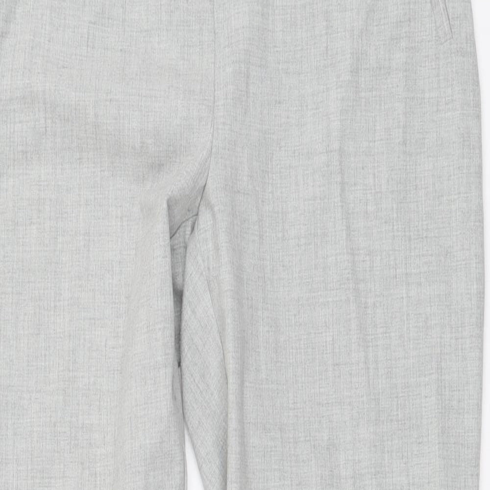New Look Womens Grey Polyester Chino Trousers Size 8 L26 in Regular Button