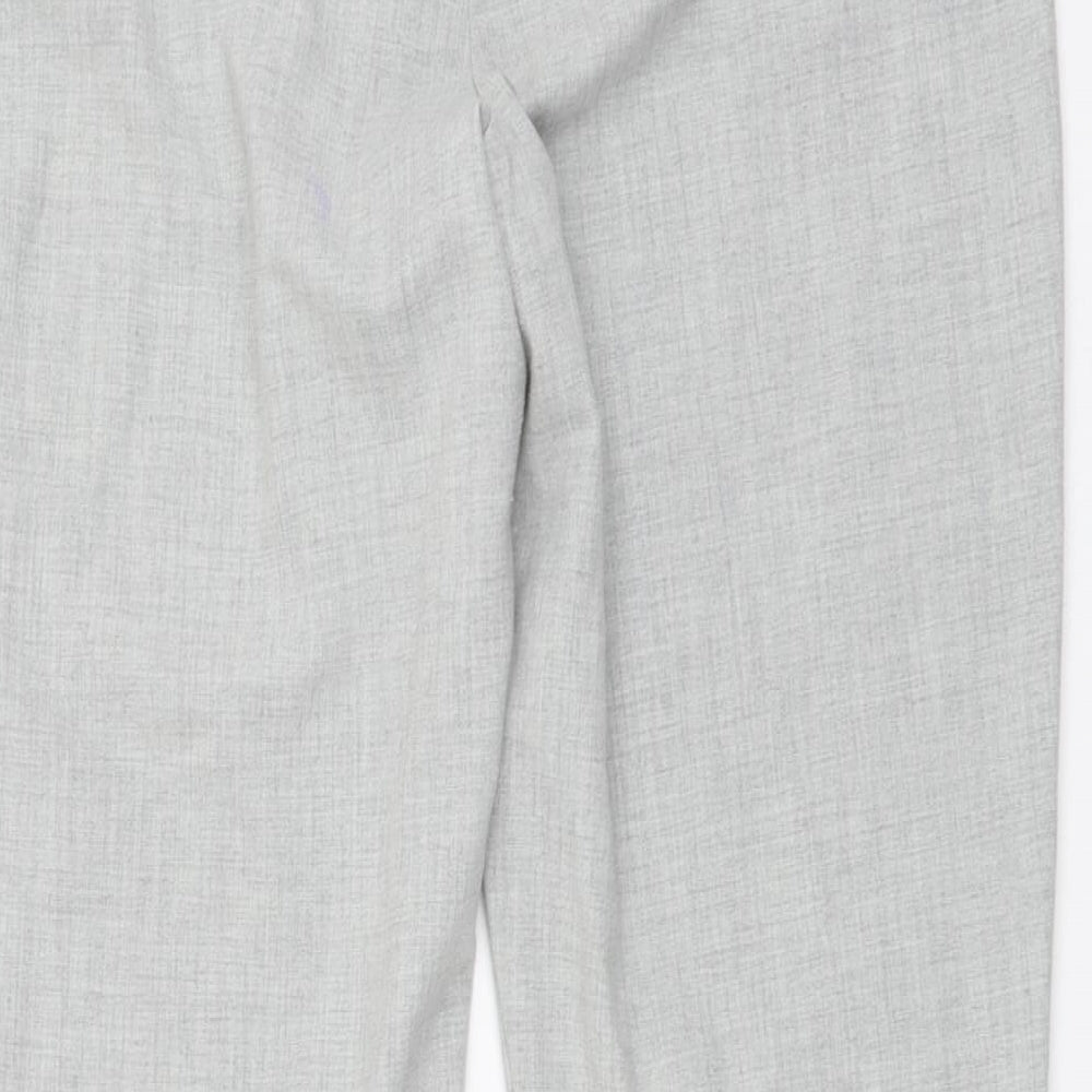 New Look Womens Grey Polyester Chino Trousers Size 8 L26 in Regular Button