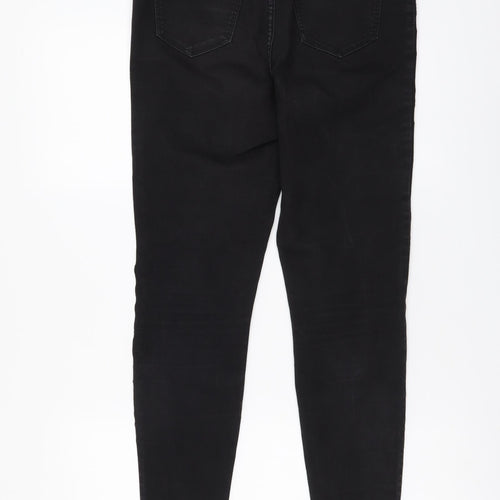 New Look Womens Black Cotton Skinny Jeans Size 14 L27 in Regular Button