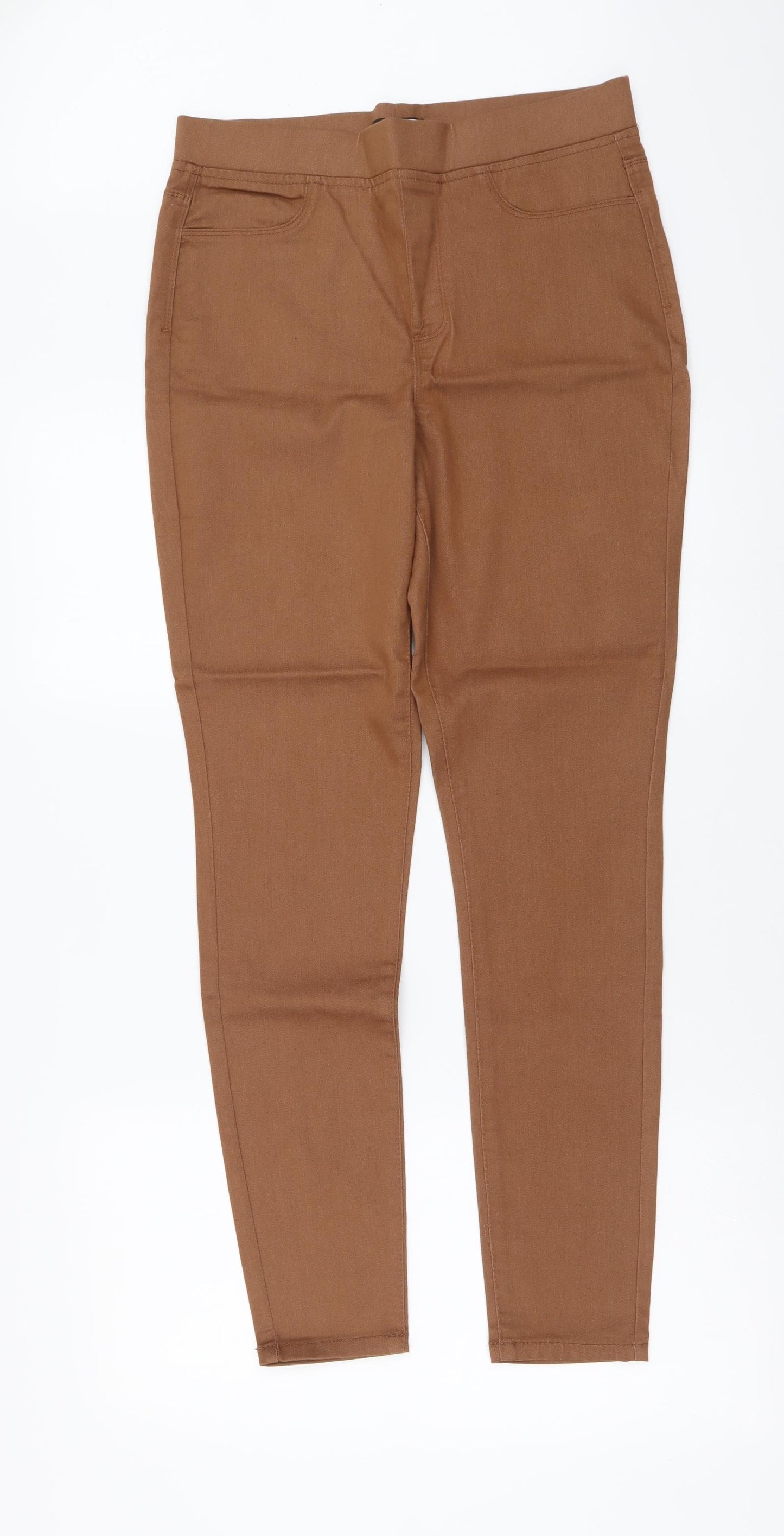 PEP&CO. Womens Brown Polyester Jegging Leggings Size 12 L30 in