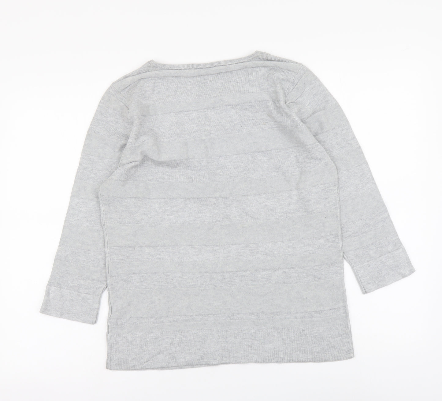 BHS Womens Grey Round Neck Viscose Pullover Jumper Size 14