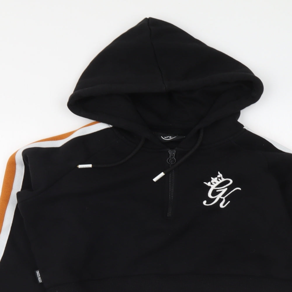 Gym King Womens Black Cotton Pullover Hoodie Size S Zip
