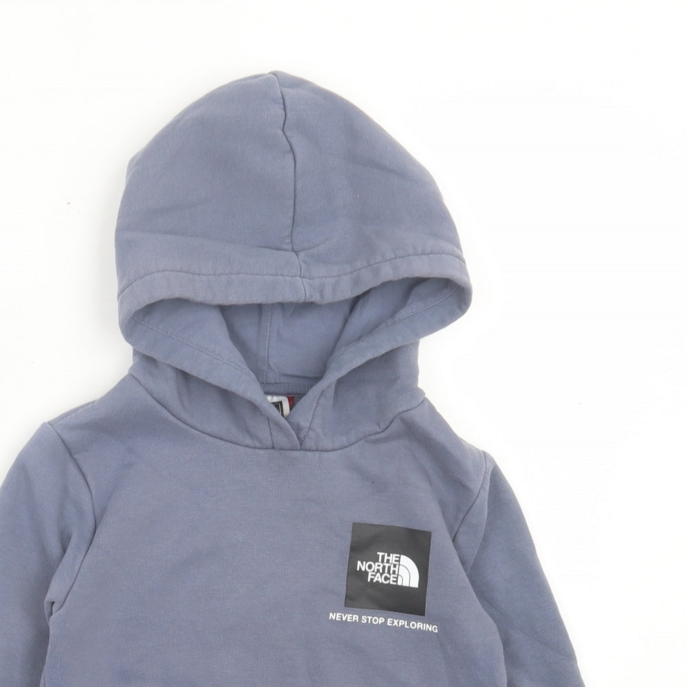 The North Face Boys Grey Cotton Pullover Hoodie Size 6 Years Pullover