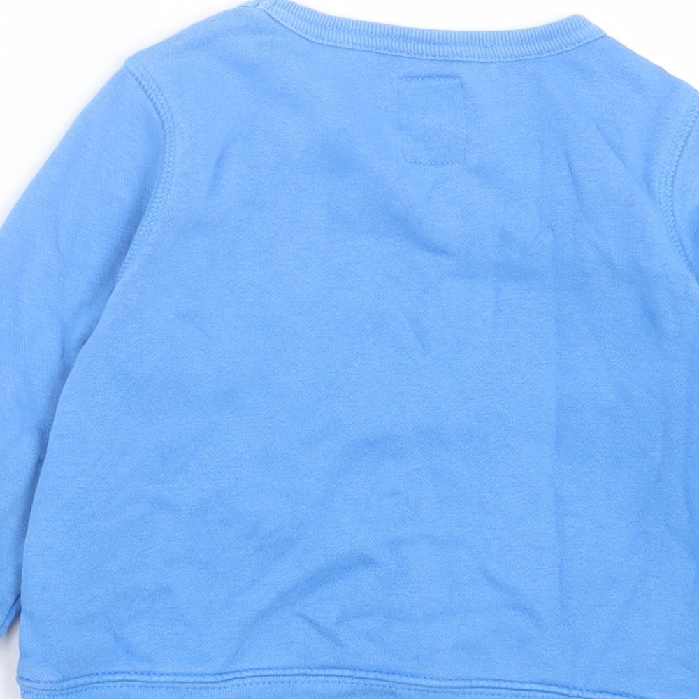 Gap Boys Blue Cotton Pullover Sweatshirt Size 4 Years Pullover