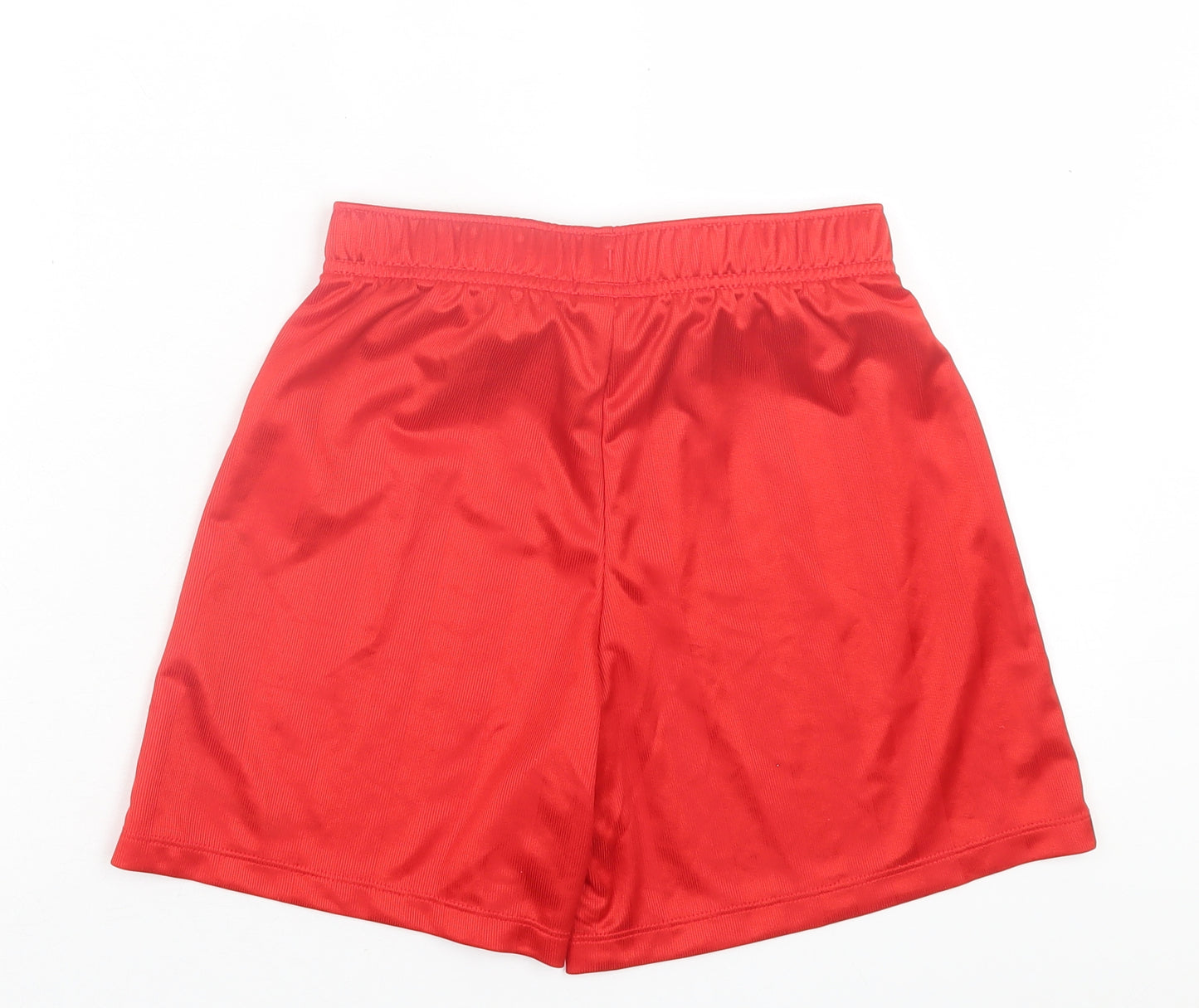 Nike Boys Red Polyester Sweat Shorts Size 10 Years Regular Drawstring