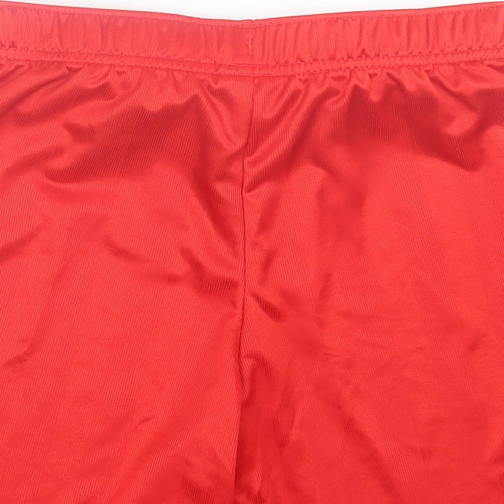 Nike Boys Red Polyester Sweat Shorts Size 10 Years Regular Drawstring