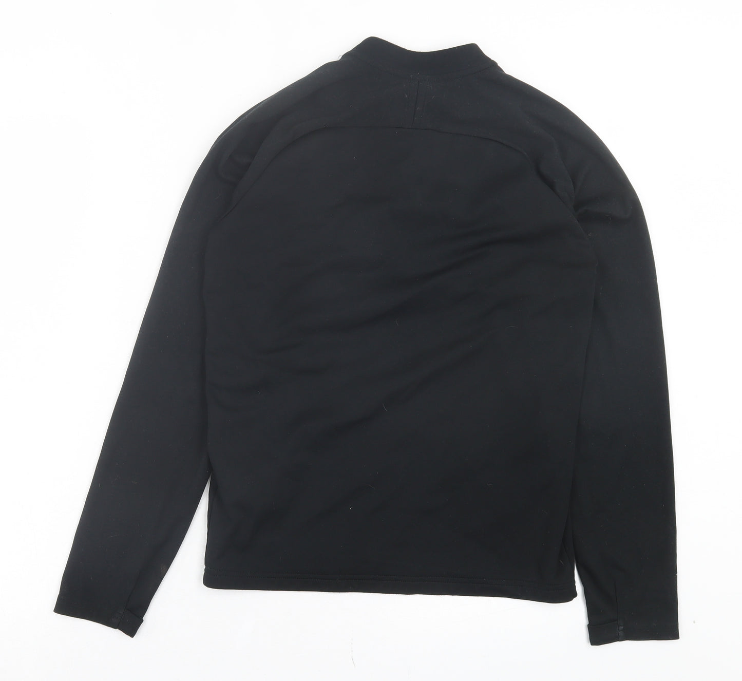 Nike Boys Black Polyester Pullover Sweatshirt Size 11-12 Years Zip