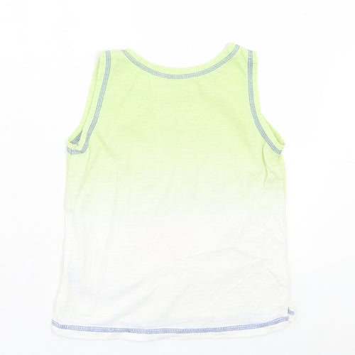 Primark Boys Green Cotton Basic Tank Size 3-4 Years Crew Neck Pullover - Shark