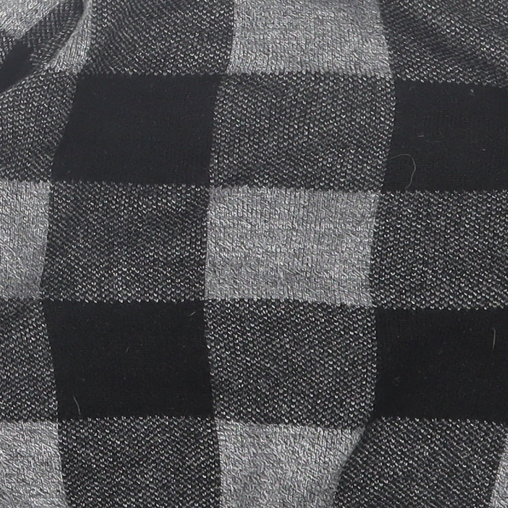 Matalan Boys Grey Crew Neck Check Viscose Pullover Jumper Size 5 Years Pullover