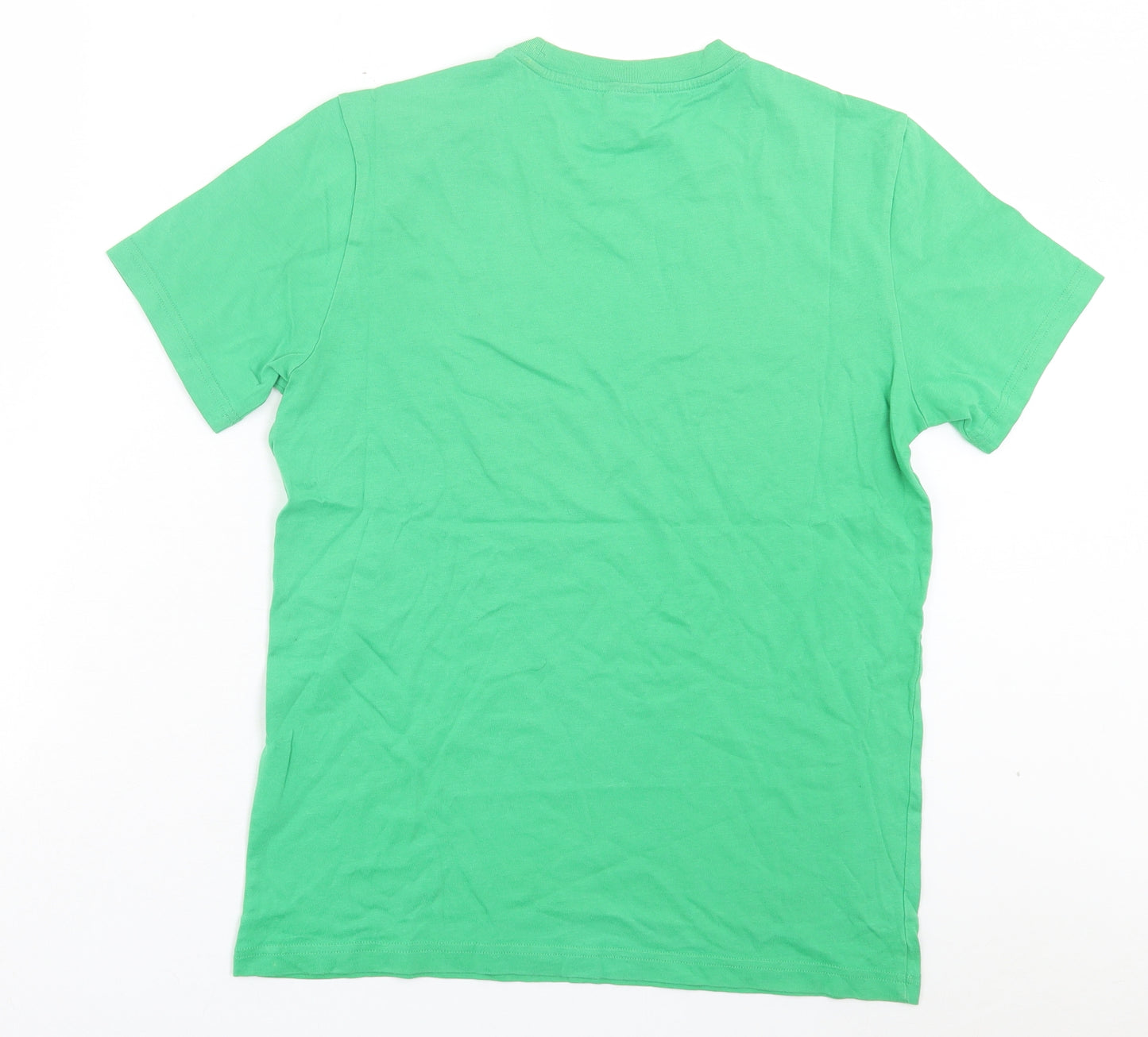 Champion Mens Green Cotton T-Shirt Size S Crew Neck