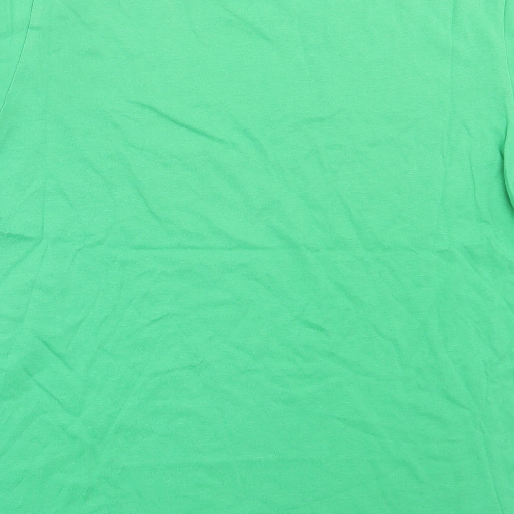 Champion Mens Green Cotton T-Shirt Size S Crew Neck
