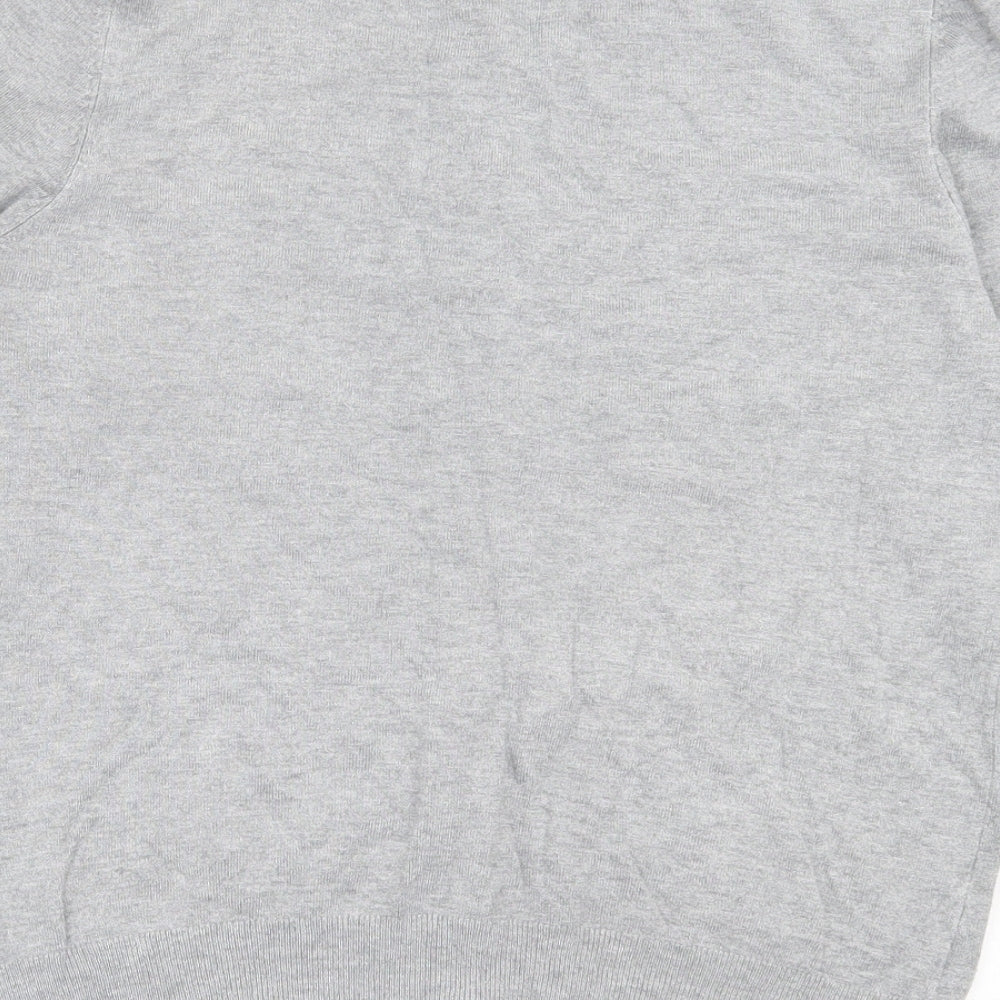 George Womens Grey Crew Neck Viscose Cardigan Jumper Size 14