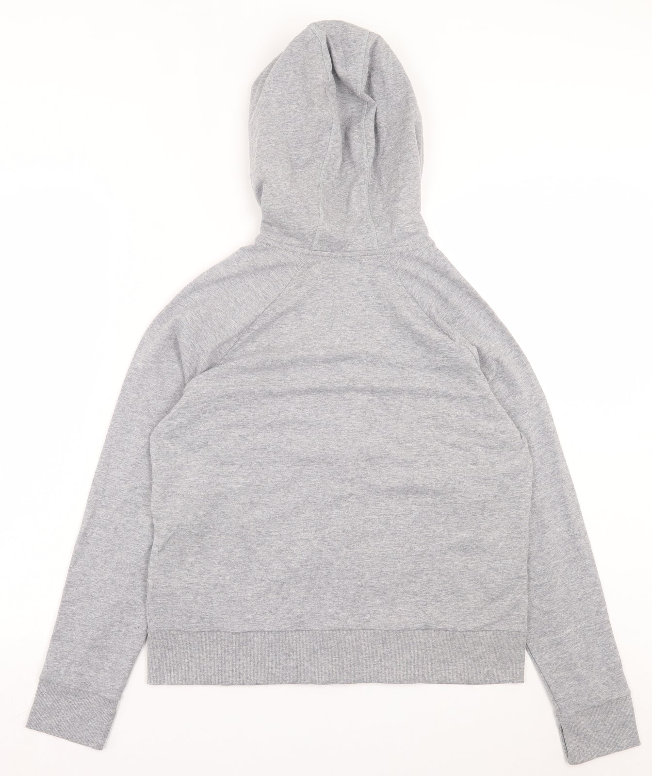 Marks and Spencer Womens Grey Cotton Full Zip Hoodie Size 14 Zip
