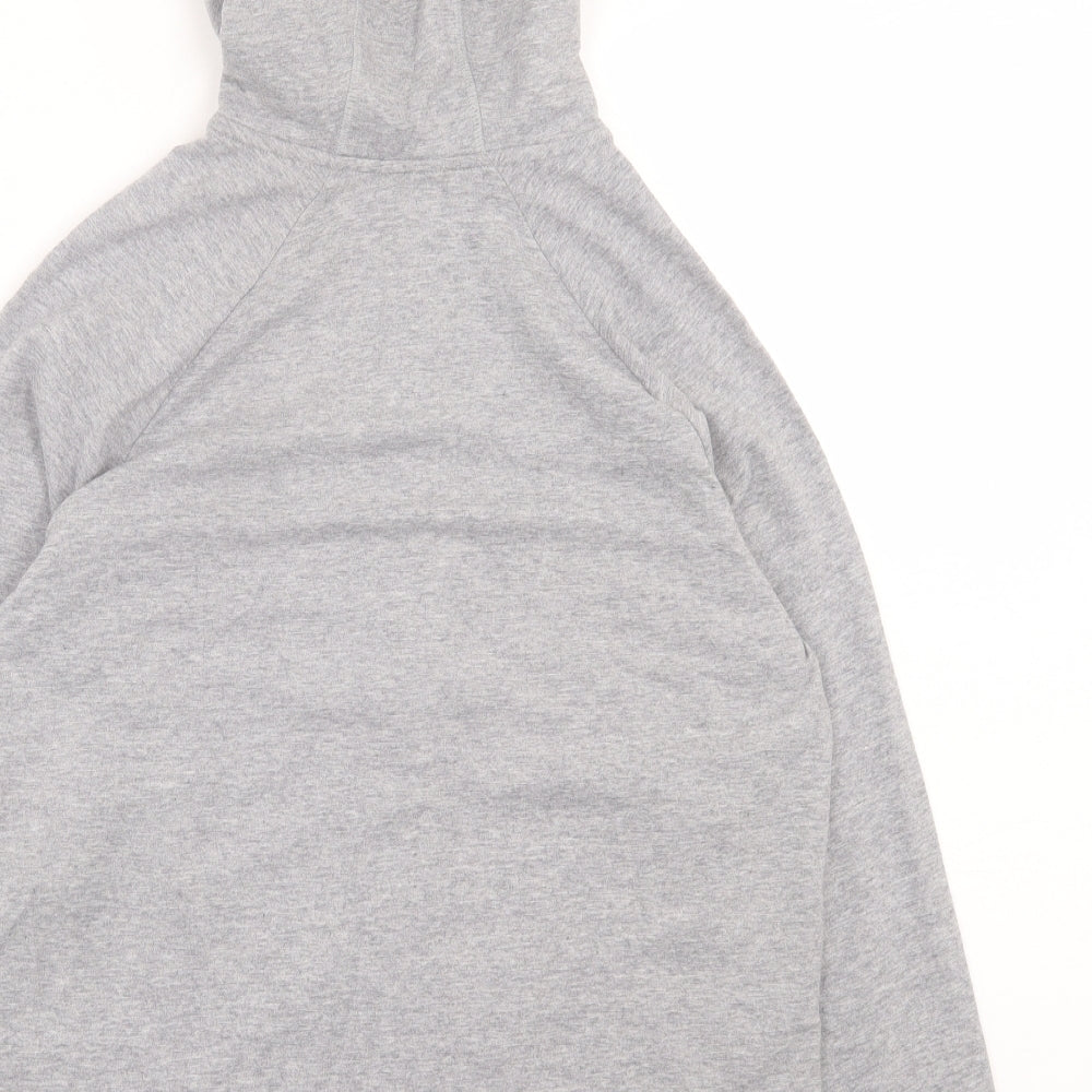 Marks and Spencer Womens Grey Cotton Full Zip Hoodie Size 14 Zip