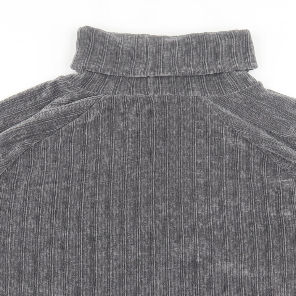 Motel Womens Grey Polyester Pullover Sweatshirt Size S Pullover - Crop