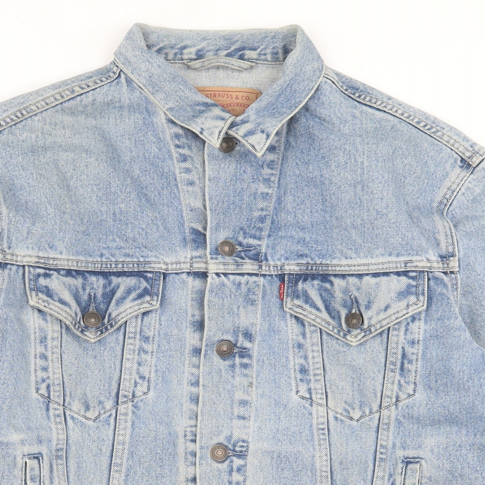 Signature by Levi Strauss & Co. Mens Blue Jacket Size L Button