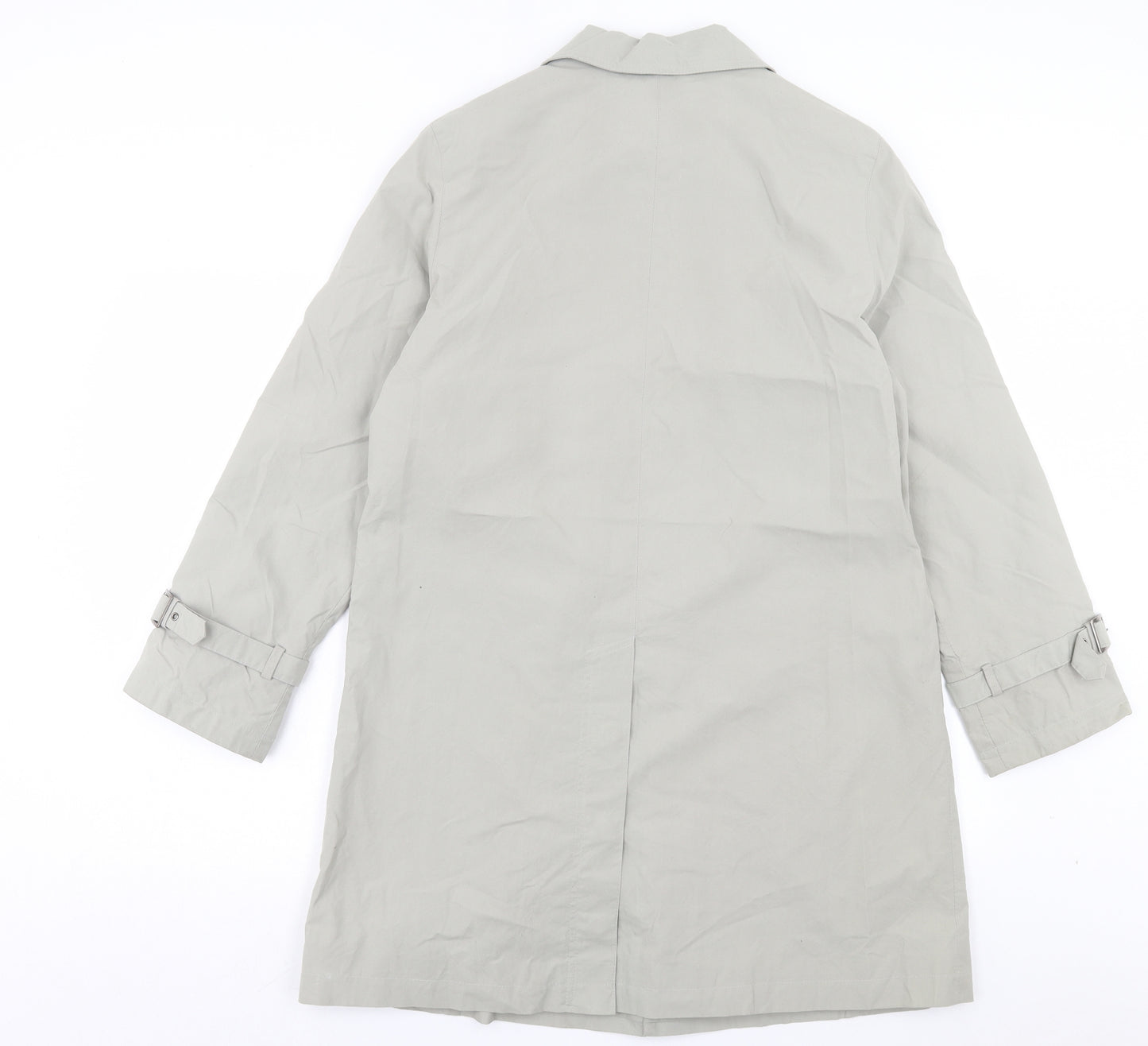 Four Seasons Womens Grey Trench Coat Coat Size M Button