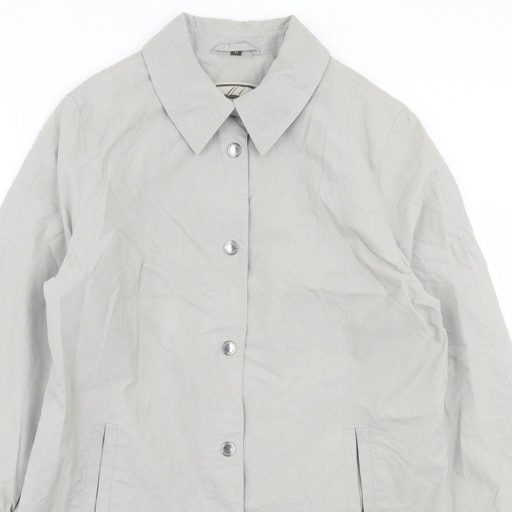 Four Seasons Womens Grey Trench Coat Coat Size M Button