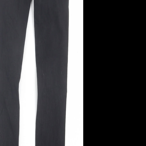 PARISIAN SIGNATURE Womens Black Camel Skinny Jeans Size 6 L29 in Regular Button - Ripped Detail