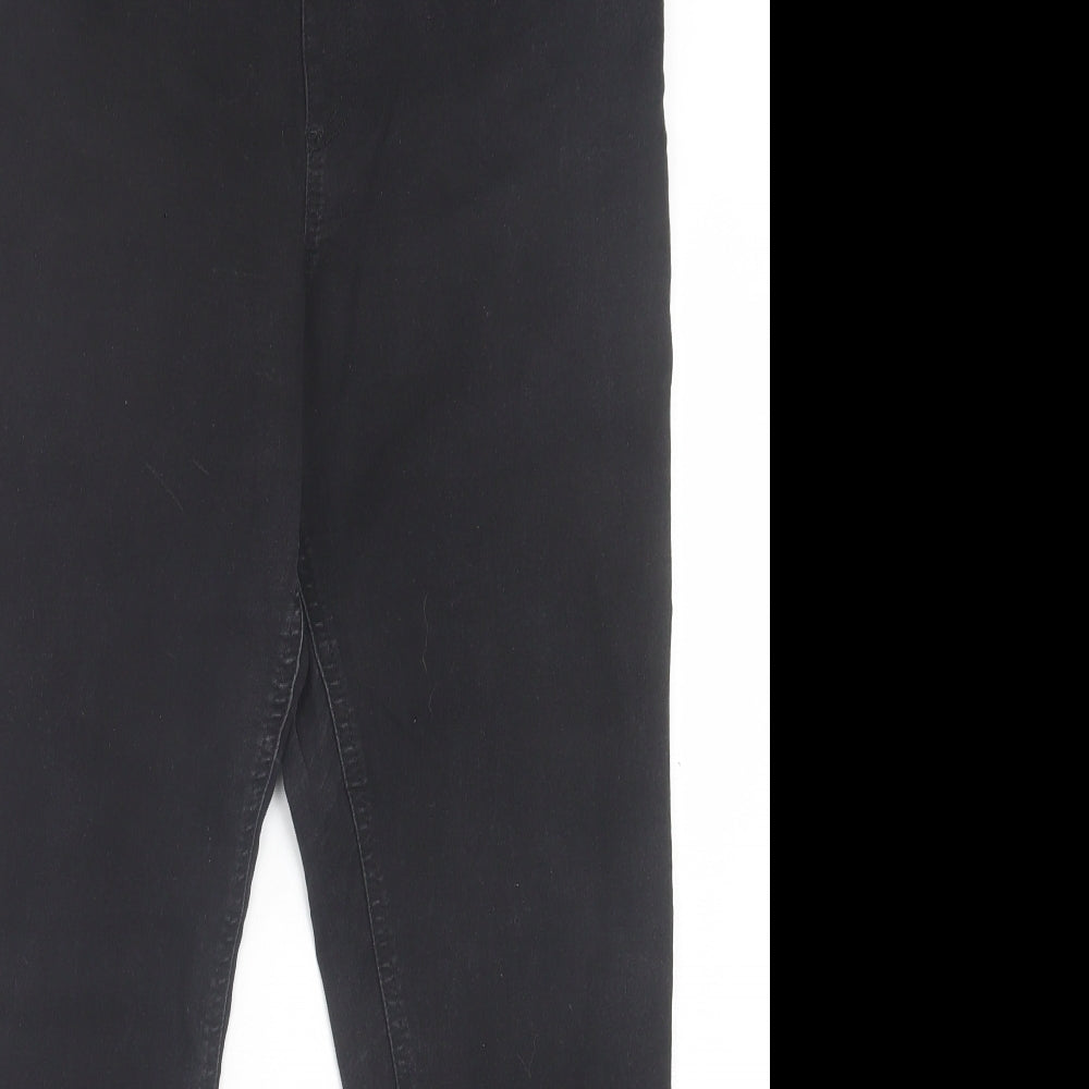 Marks and Spencer Womens Black Cotton Jegging Trousers Size 16 L28 in Regular